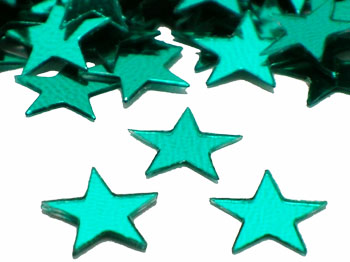 Star Confetti, Turquoise 1/4